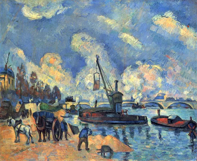 Cézanne, La Seine au quai d’Austerlitz, d’après Guillaumin