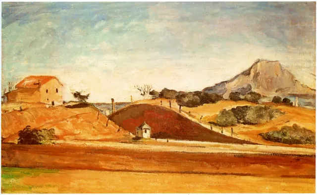 Cézanne, La Tranchée avec la montagne Sainte-Victoire