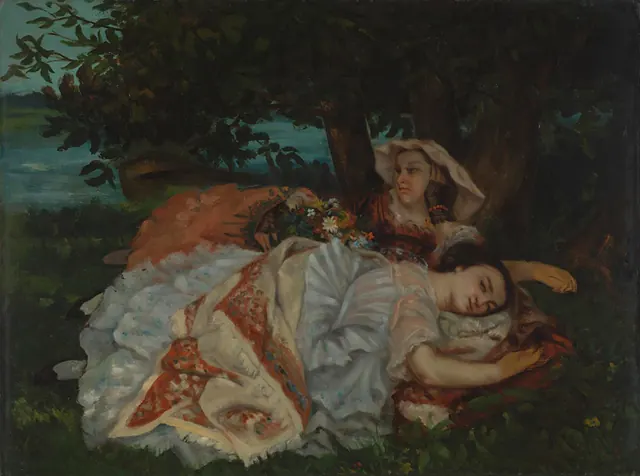 Courbet, Les Demoiselles des bords de la Seine, étude