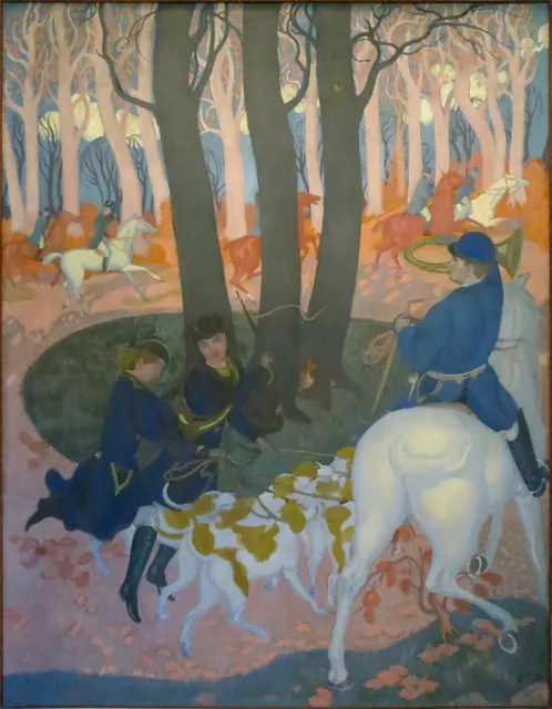 Maurice Denis, La Légende de saint Hubert · Le Lâcher des chiens