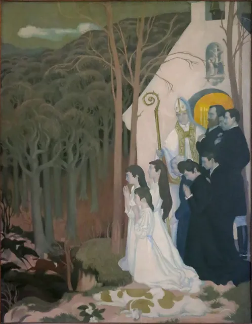 Maurice Denis, La Légende de saint Hubert · L’Arrivée à l’ermitage