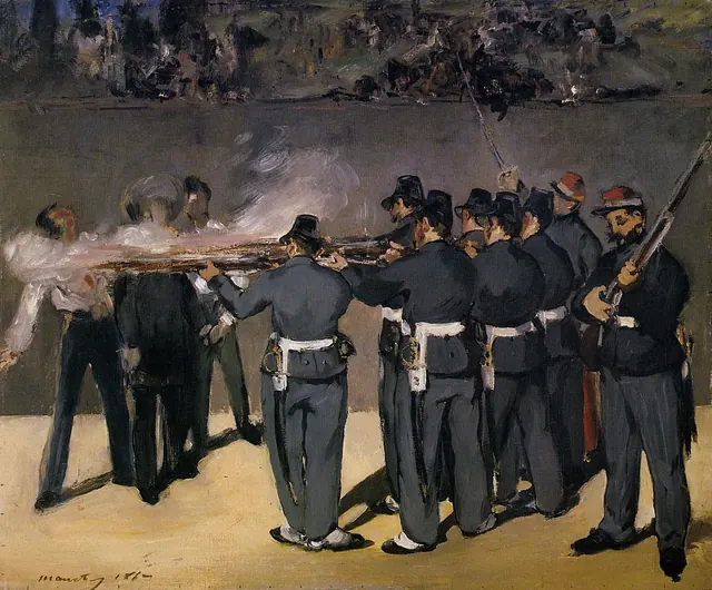 Manet, L’Exécution de Maximilien, esquisse