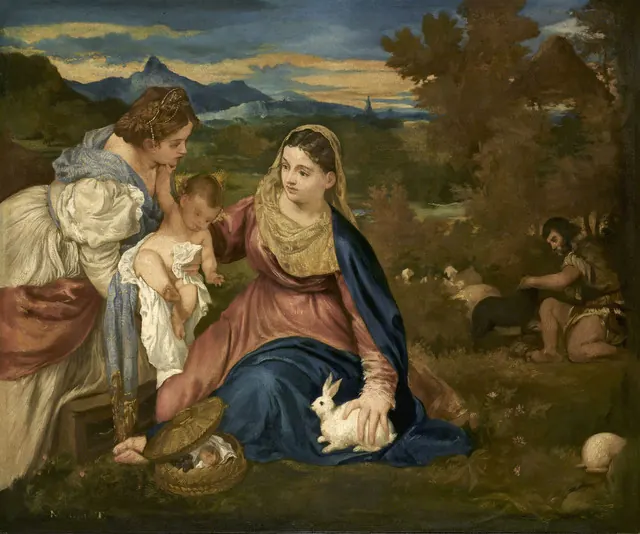 Manet, La Vierge au lapin blanc, d’après Titien
