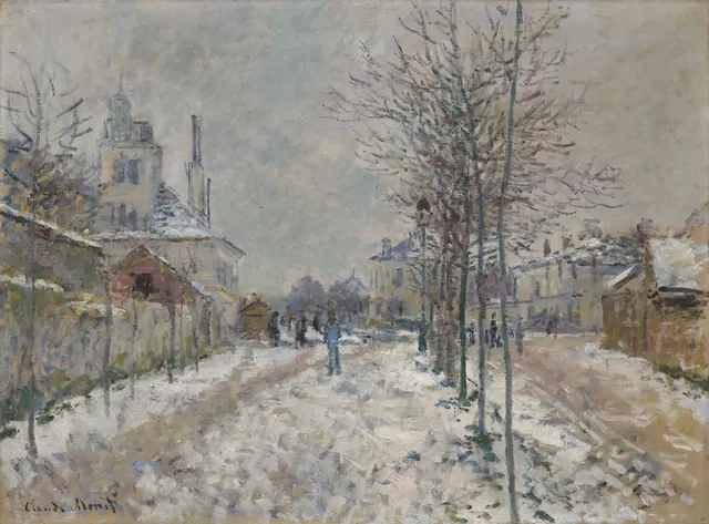 Monet, Le Boulevard de Pontoise à Argenteuil, neige