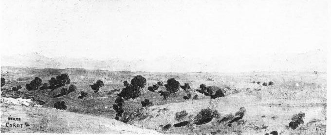 Corot, La Chaîne des Apennins et un bois de chênes-liège